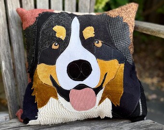 Bernese Mountain Dog Pillow Cover, Dog Home Decor, Dog Lover Gift