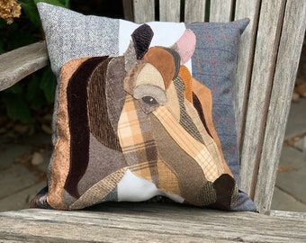 Horse Pillow, Horse Decor, Equestrian Pillow Cover