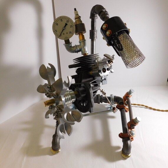 Steampunk Lamp Vintage Industrial Desk Custom Pipe Steampunk Lamp Vintage Industrial Desk