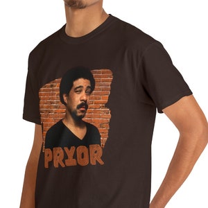 Richard Pryor Unisex Heavy Cotton Tee, Comedian, Comedy, GOAT, Celebrity, Dead Celebrity, RIP Richard Pryor, Memorial Tee, Pryor, Funny, Wit