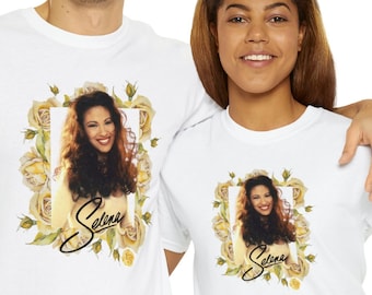 Selena Quintanilla Heavy Cotton Tee: Roses & Signature