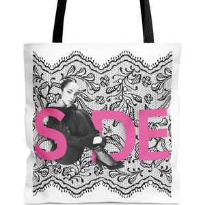 SADE Tote Bag, Sade fan, Sade gift, Holiday gift, birthday present, birthday, bestie gift, smooth operator, lace, feminine gift, classy lady