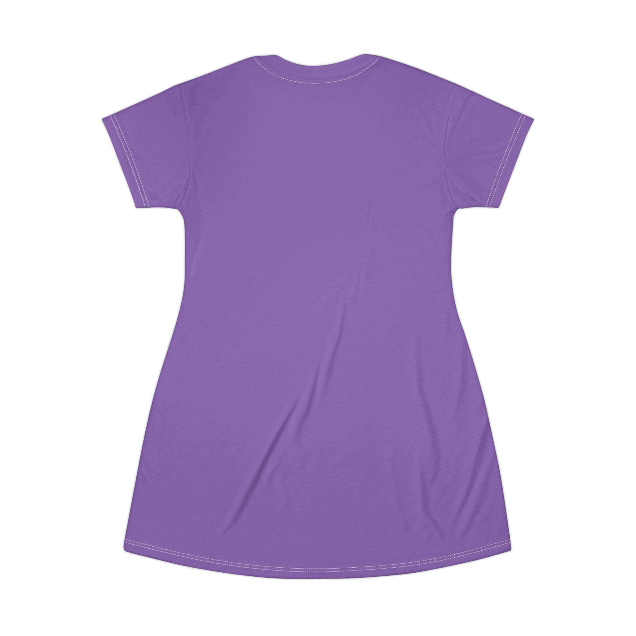 Purple Prince T-Shirt Dress: Floral Design, Prince Fan Gift