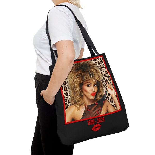 Doppelseitige Tina Turner Tasche, RIP Tina Turner, Tina Gedenkstätte, Tina Erinnerung, Tina Turner Geschenk, Tina Turner, Queen of Rock and Roll, RIP