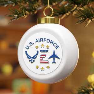 Ornamento dell&#39;aeronautica, Veterano dell&#39;aeronautica, Ornamento veterano, US Air Force, Ornamento militare, ornamento pilota, Ornamento palla di Natale, patriottico