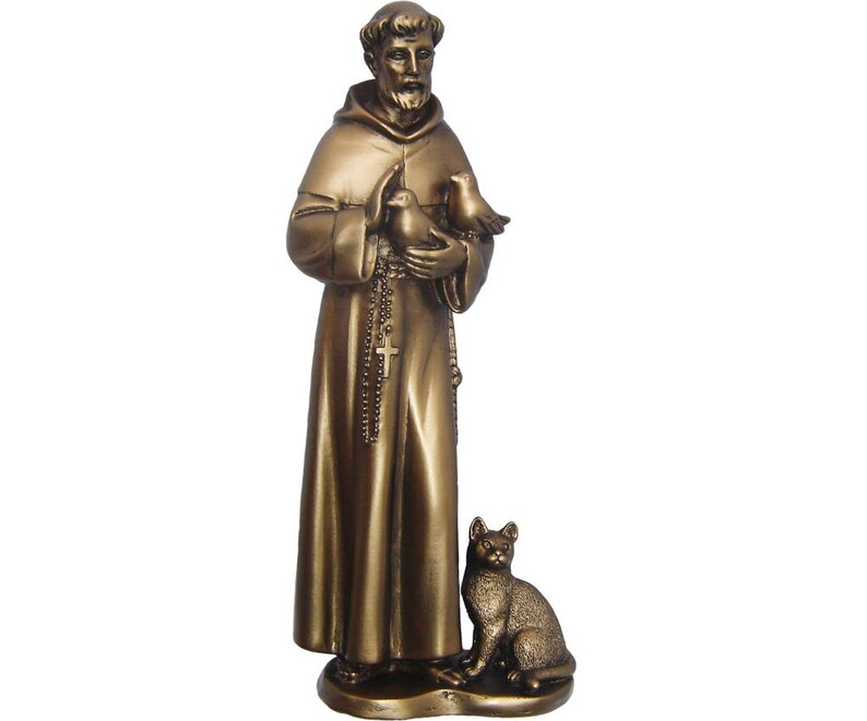 resin st francis statue
