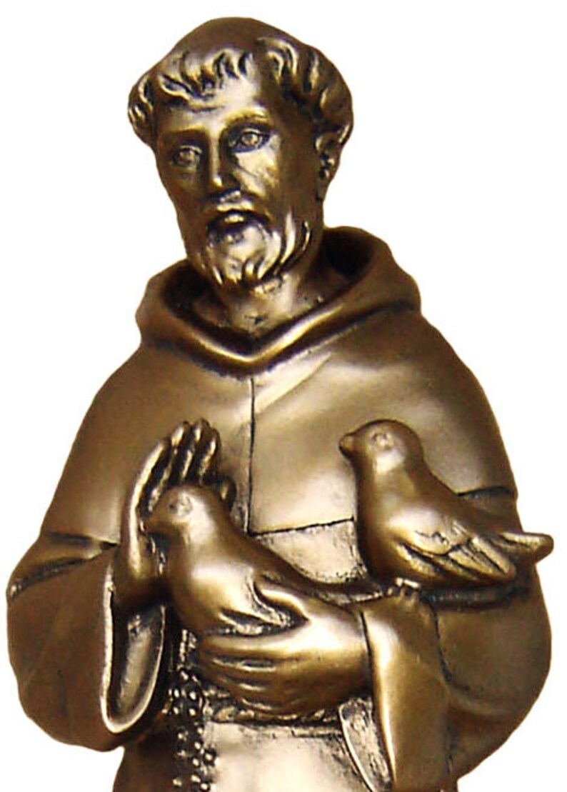 St. Francis of Assisi Statue with dog Etsy