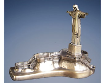 Statue Christ the Redeemer and Corcovado Rio de Janeiro Brazil BR RJ Jesus Resin