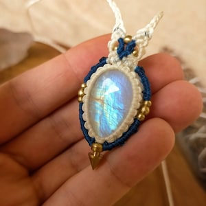 Mondstein Kette, Boho Halskette