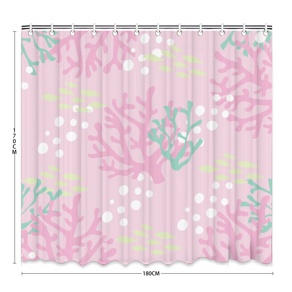 Koralle Bad Dusche Vorhang / Ozean Meer Strand Dusche Zimmer | Etsy