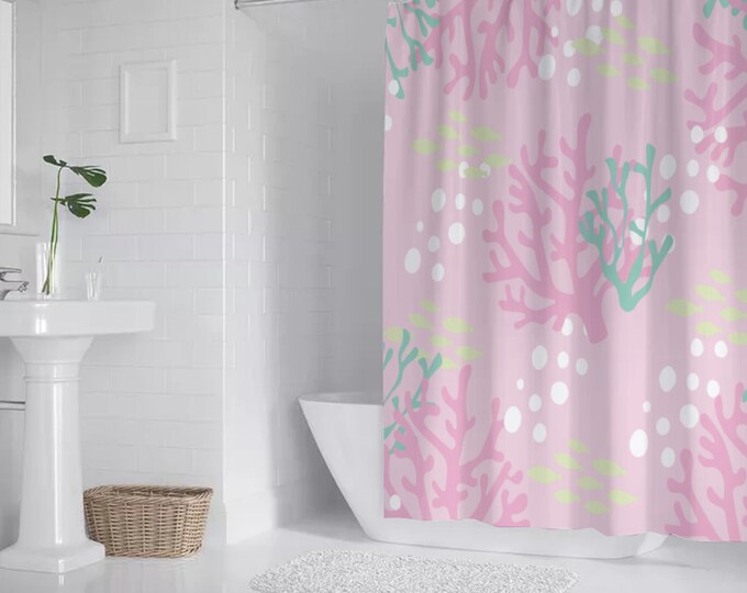 Meerjungfrau-Duschvorhang Mit Seestern & Korallen – Buntes Ozean-Design Fürs Badezimmer, 175 X 183 Cm