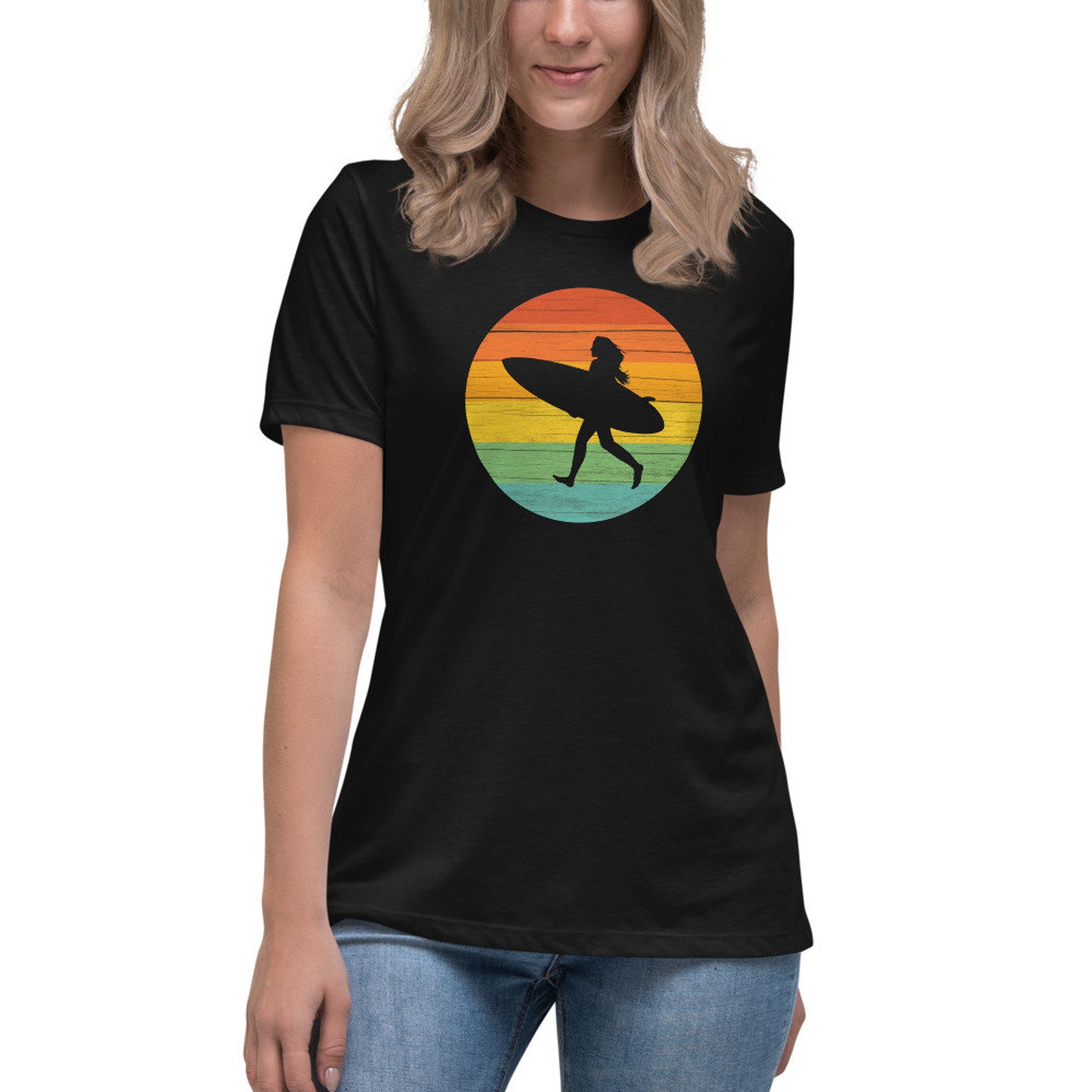 Women's Surfer Girl Relaxed TShirt / Surfing Tops / Surf Etsy