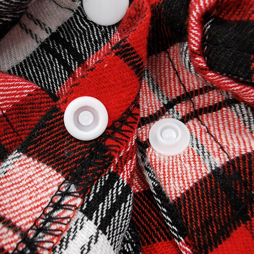 Red Flannel Button Up Etsy