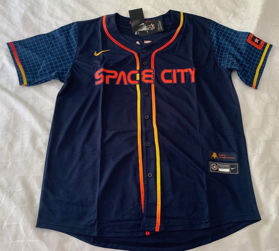 HOUSTON ASTROS Alex Bregman Space City Xl Black Jersey New Etsy