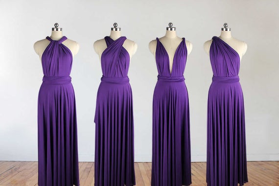 purple convertible dress