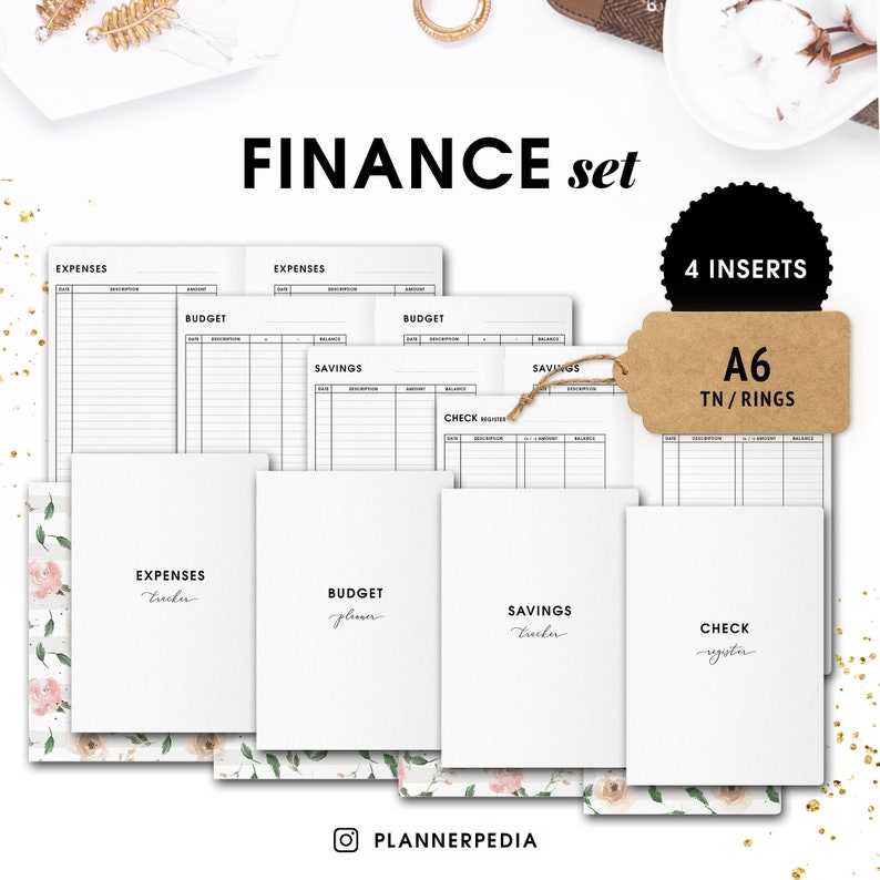 A6 inserts Finance planner budget expenses savings Etsy