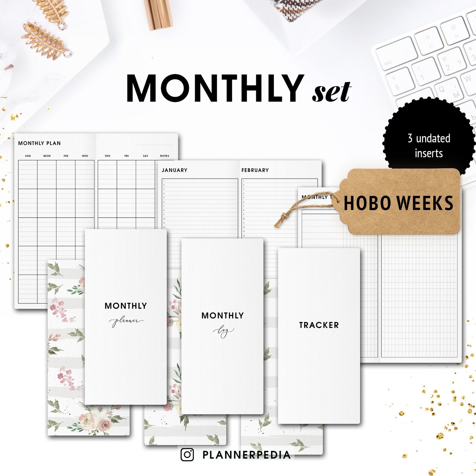 Hobonichi Weeks inserts Monthly planner undated monthly | Etsy