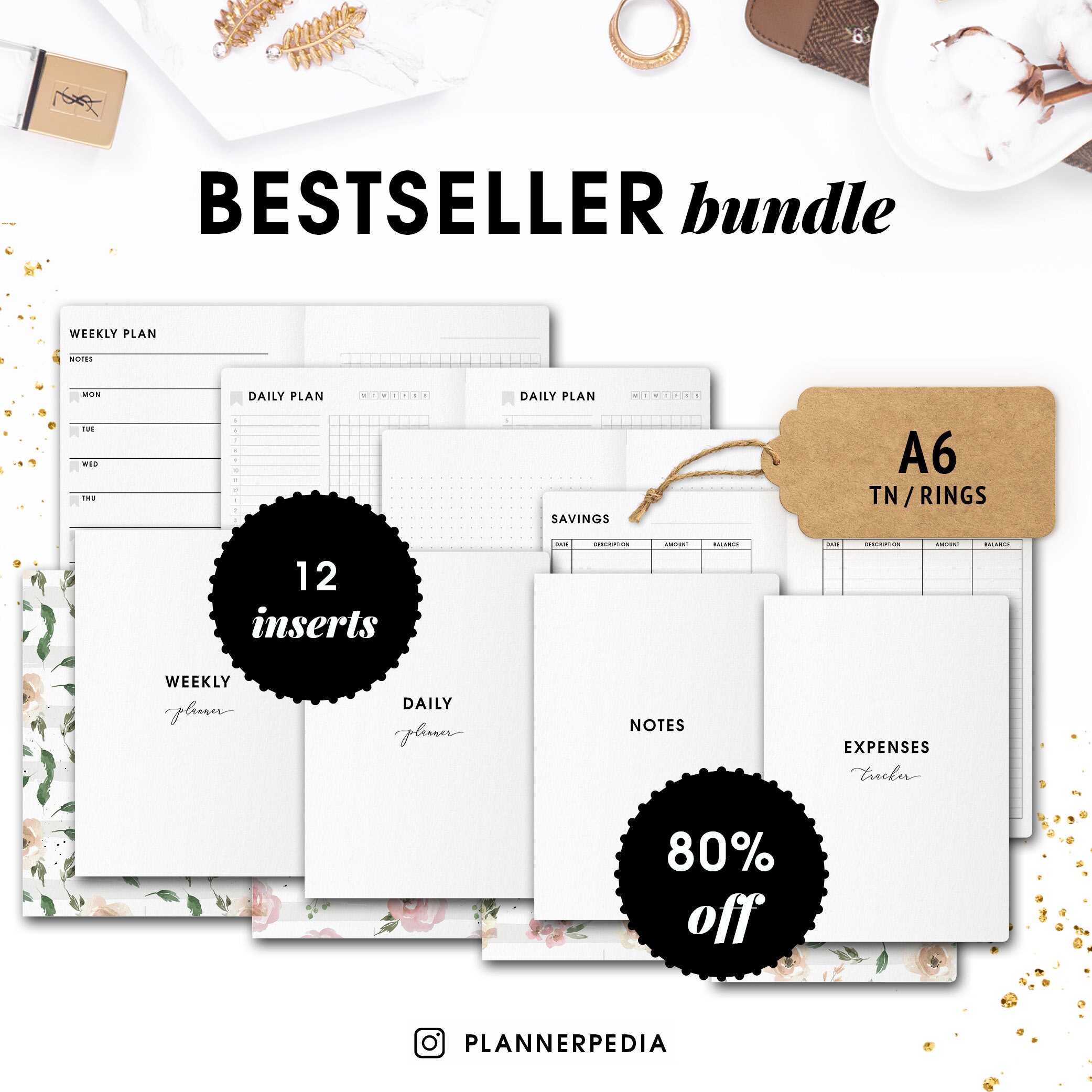A6 inserts BUNDLE bestseller printable planner inserts a6 Etsy