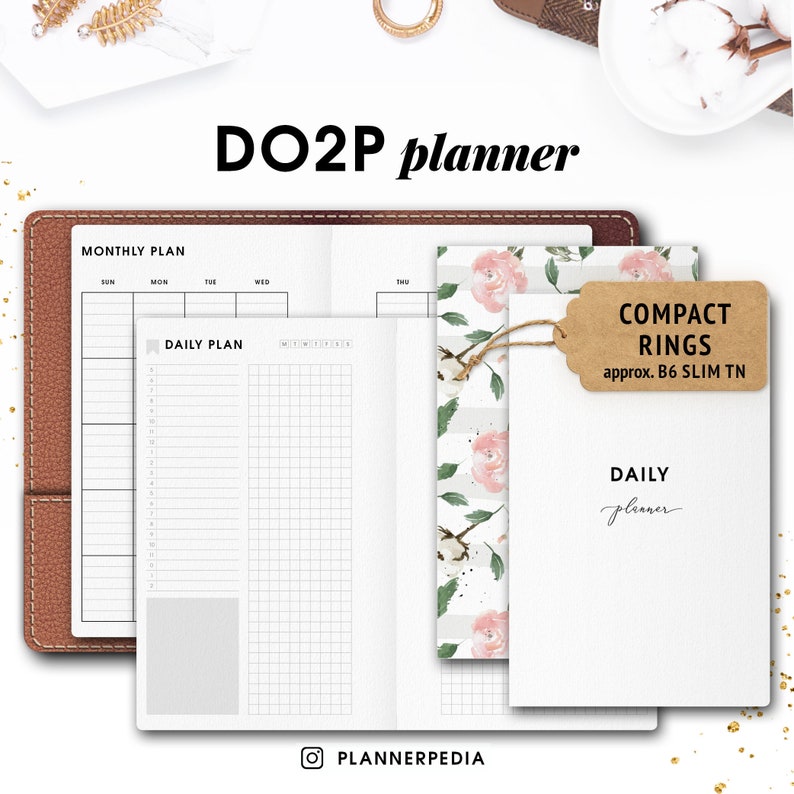 B6 slim inserts DAILY planner day on two pages printable Etsy