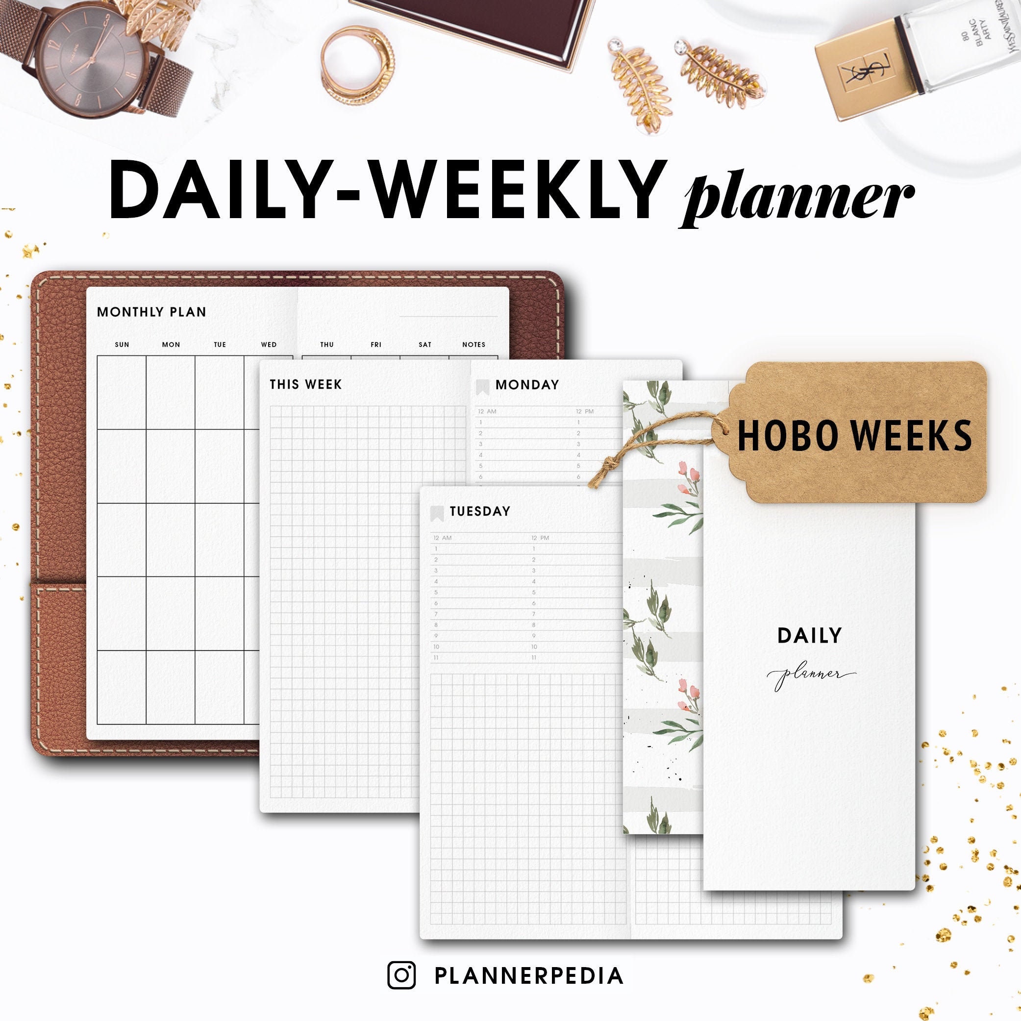Hobonichi Weeks inserts DAILY planner day on one page | Etsy