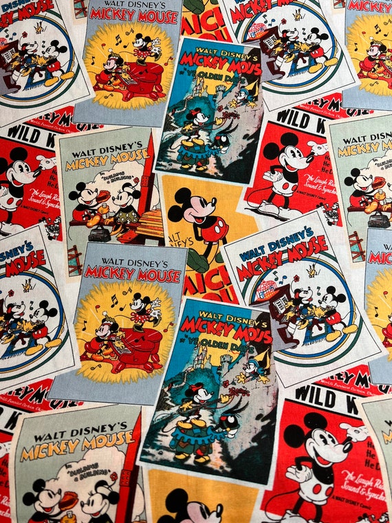 Disney Classic Mickey Poster Classic Mickey Fabric Mickey - Etsy