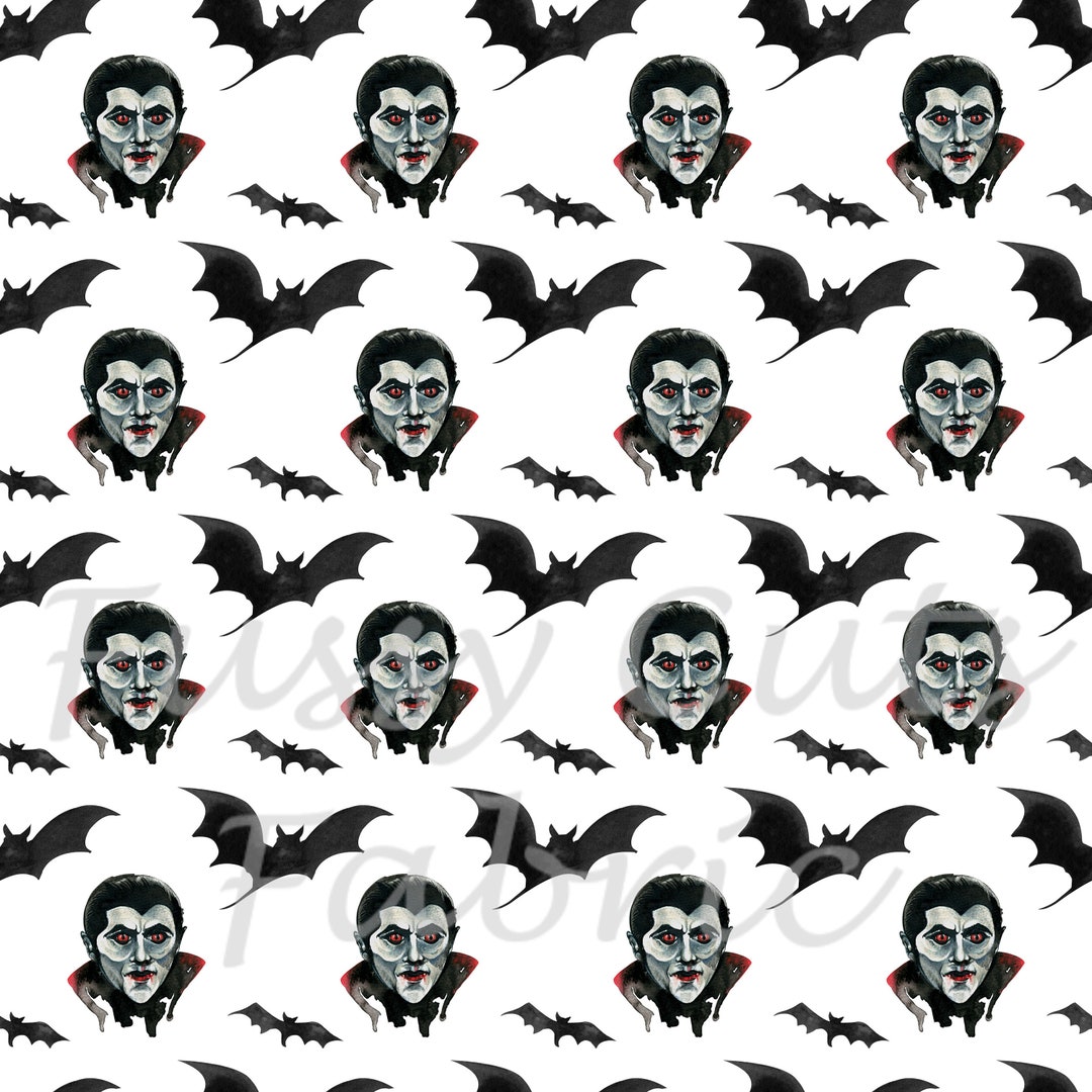 Classic Vampire Fabric Halloween Fabric Vampire Fabric Etsy