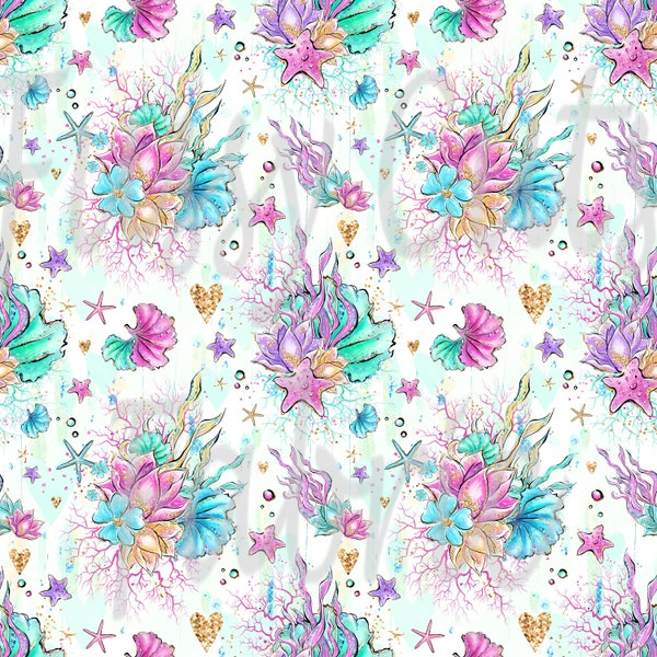 Seashell Fabric Etsy