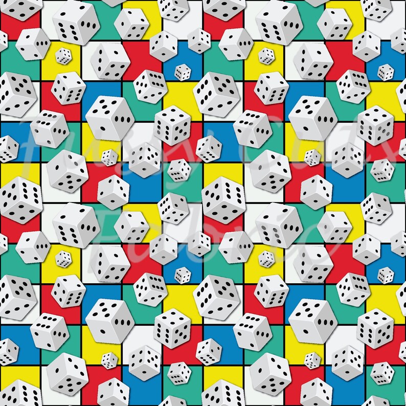 Dice Fabric Board Game Fabric Custom Board Game Fabric Etsy