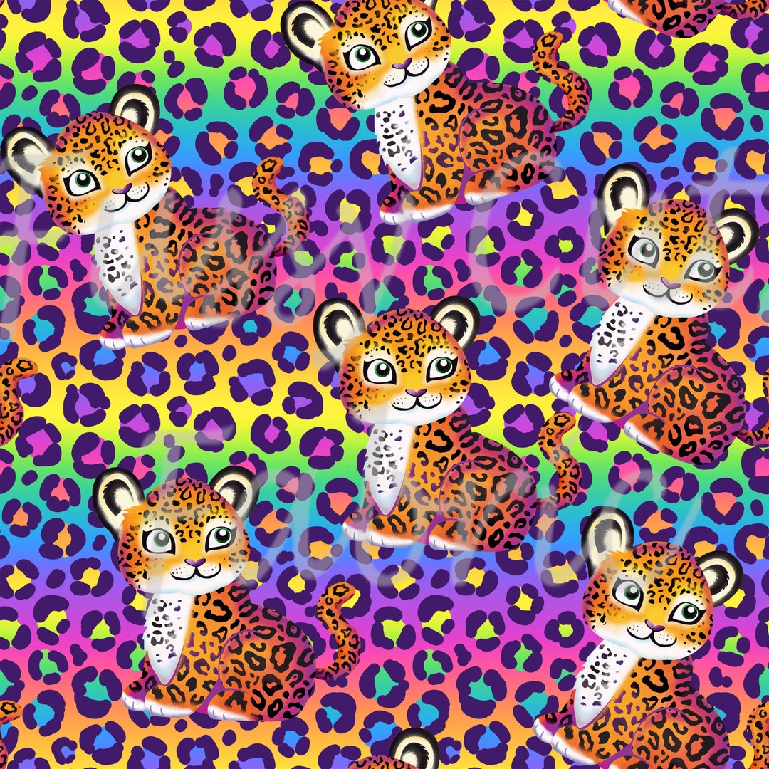 LF Cheetahs on Rainbow Cheetah Print Rainbow Cheetah Fabric Etsy