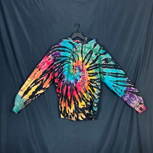 Tie Dye tinte de lejia sudadera con capucha con efecto tie dye inverso para hombres mujeres tinte de corbata negro sudadera con capucha tenida con corbata sudadera con capucha con efecto tie dye para