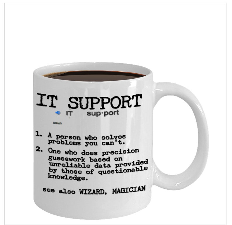 IT Support Information Technology Gift Mug Funny Office Mug Etsy