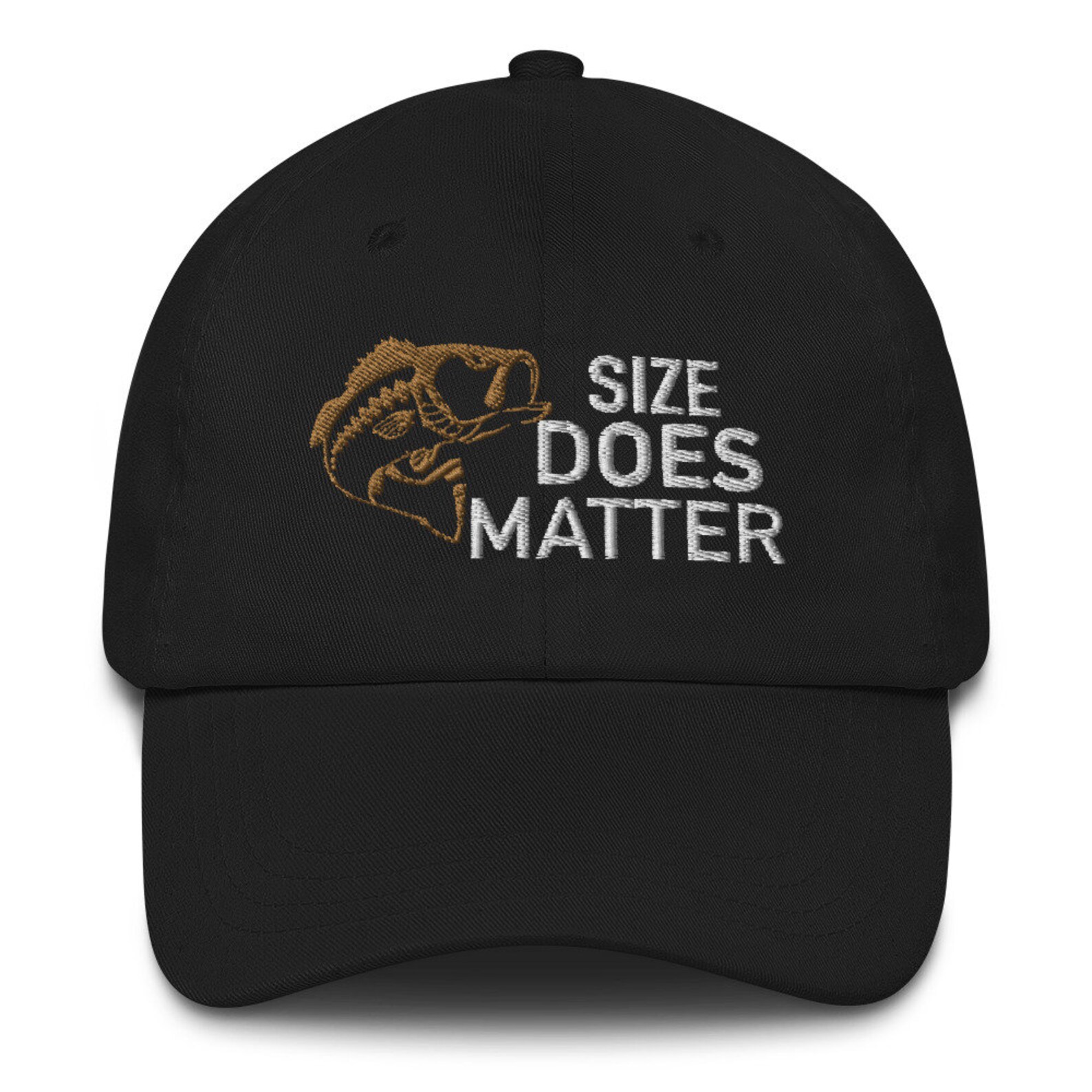 Funny Fishing Hat Fishing Pun Size Does Matter Dad Hat Etsy