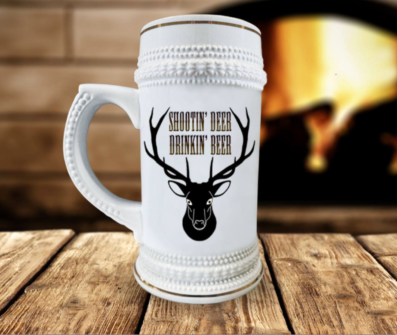 Shootin' Deer Drinkin' Beer Beer Stein Hunting Beer Etsy Australia