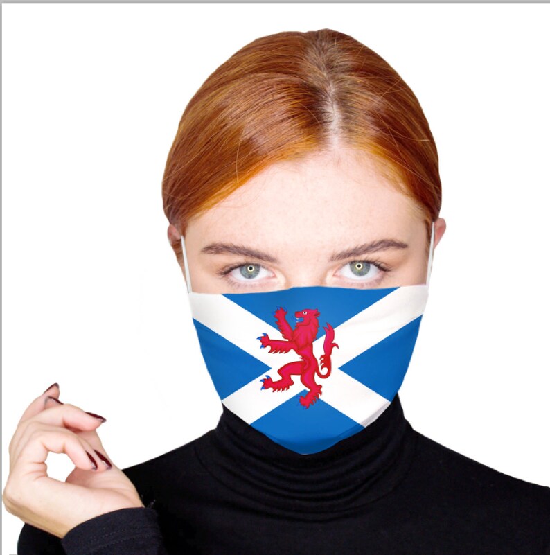 Scottish Flag Washable Face Mask With Removable Carbon Filter Etsy