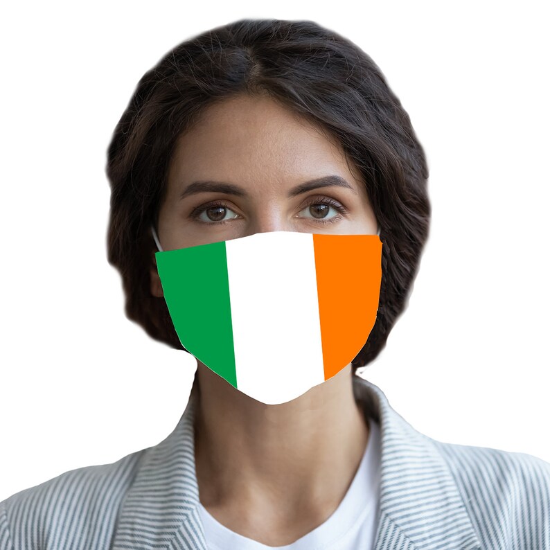 Irish Flag Face Mask Ireland Mask Washable Fabric Face Mask Etsy