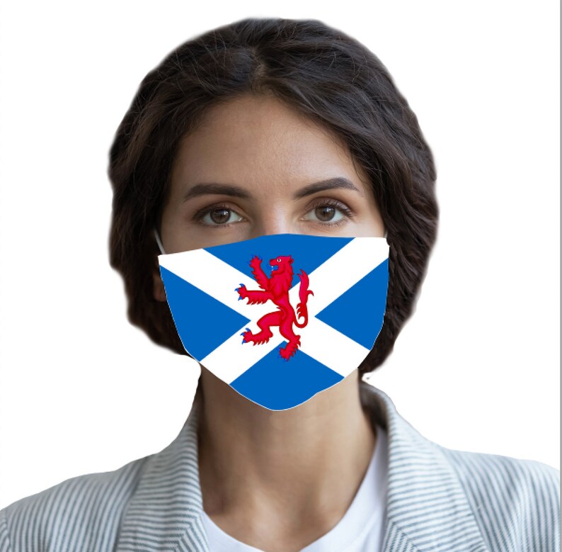 Scottish Flag Washable Face Mask With Removable Carbon Filter Etsy