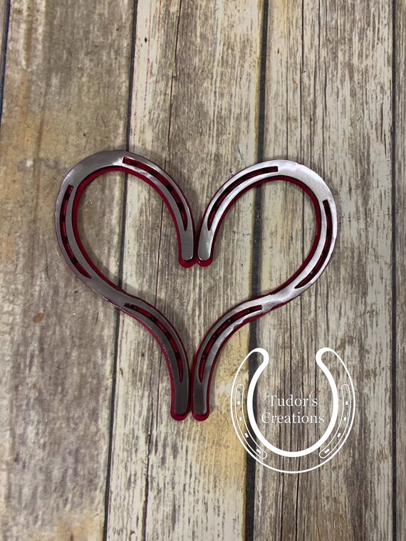 Horseshoe Heart Horseshoe Decor Horseshoe Art Flower Wedding Etsy