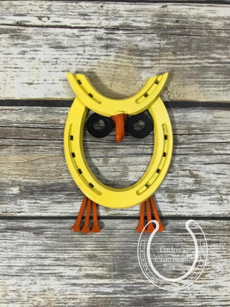 Horseshoe Owl Wall Art Horseshoe Decor Horseshoe Art Home Etsy