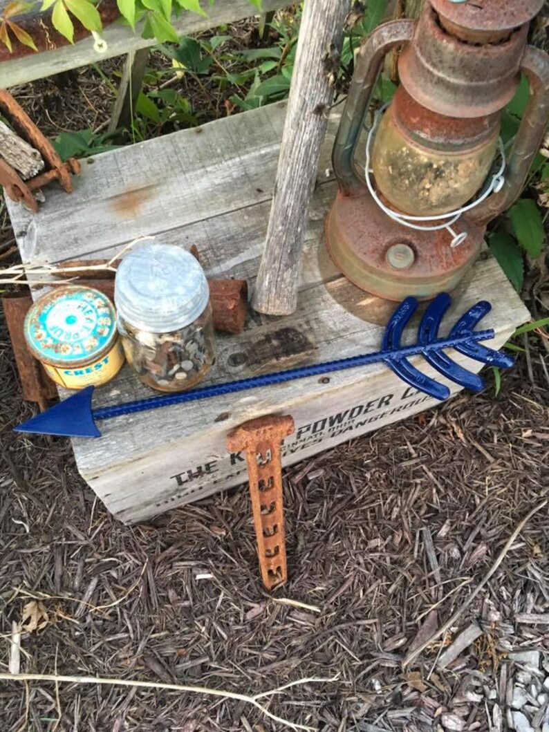 Horseshoe Rebar Arrow Horseshoe Decor Horseshoe Art Metal Art Etsy