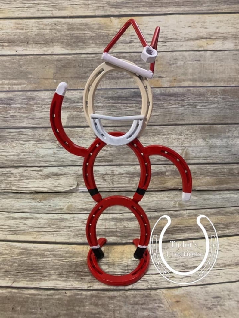 Horseshoe Santa St. Nick Christmas Horseshoe Decor Horseshoe Etsy