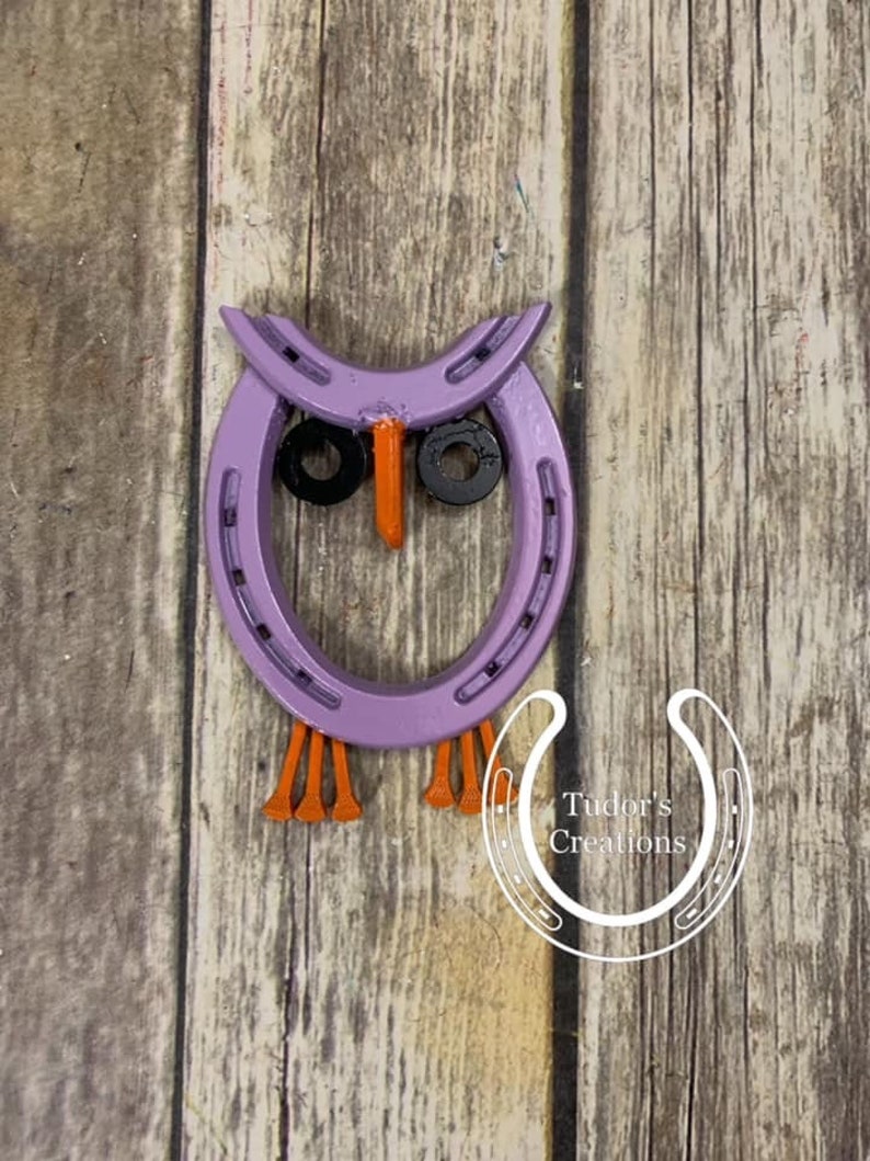Horseshoe Owl Wall Art Horseshoe Decor Horseshoe Art Home Etsy