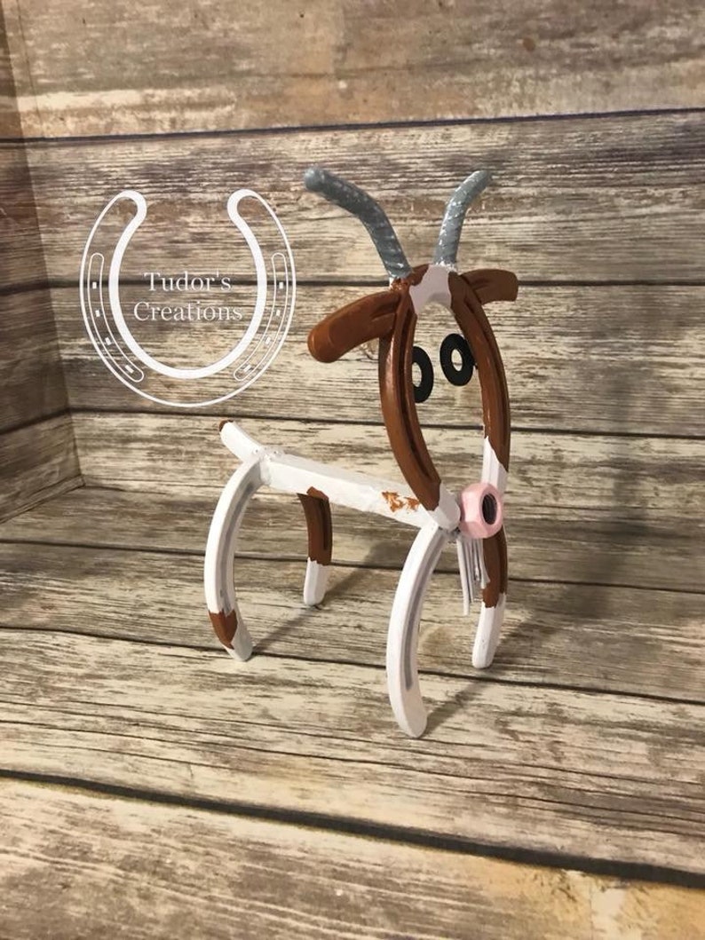 Horseshoe Goat Horseshoe Art Horseshoe Decor Farm Pet Home Etsy