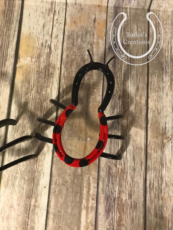Horseshoe Ladybug Horseshoe Decor Horseshoe Art Home Decor ...