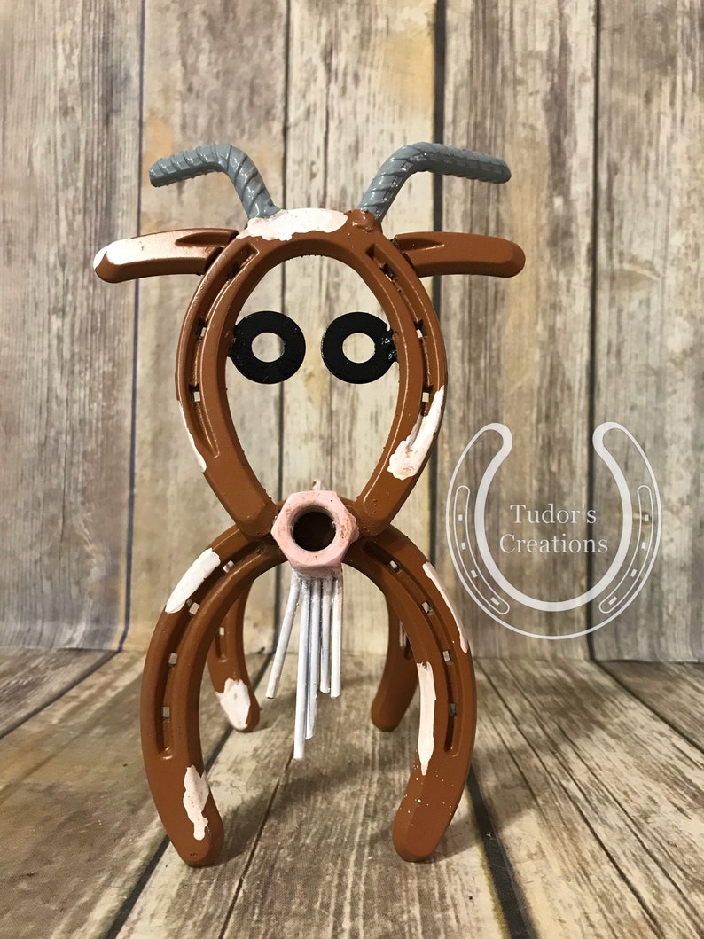 Horseshoe Goat Horseshoe Art Horseshoe Decor Farm Pet Home Etsy