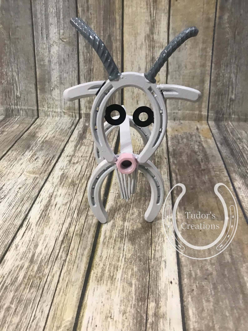 Horseshoe Goat Horseshoe Art Horseshoe Decor Farm Pet Home Etsy