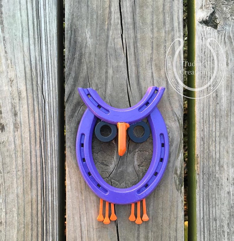 Horseshoe Owl Wall Art Horseshoe Decor Horseshoe Art Home Etsy