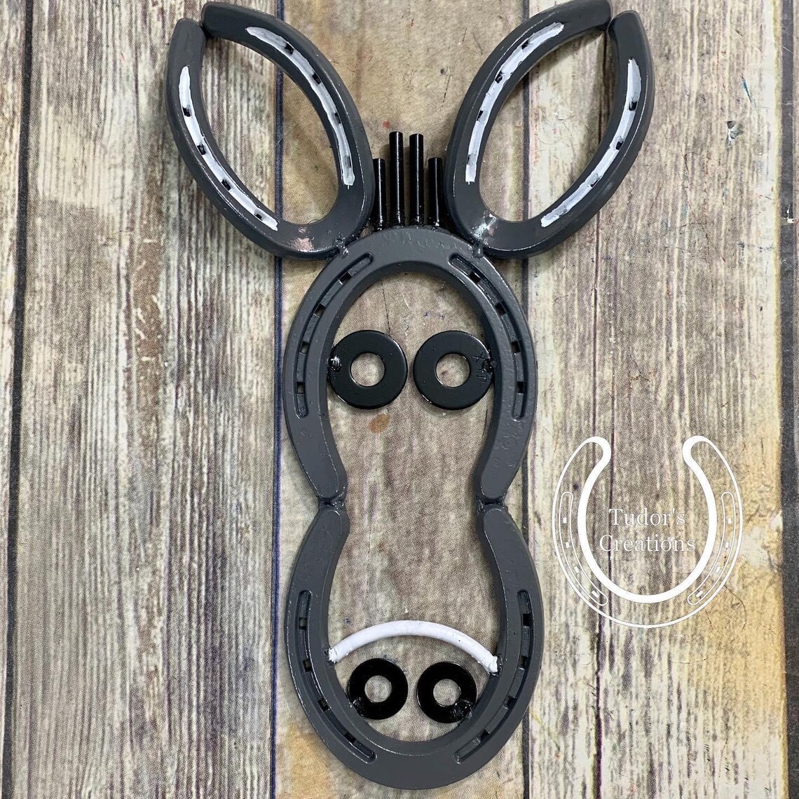 Horseshoe Donkey Mule Face Horseshoe Decor Horseshoe Art Farm Etsy