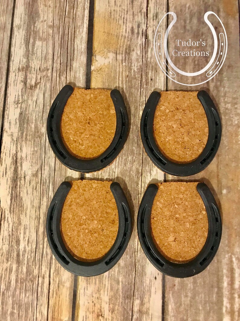 Horseshoe Coasters Horseshoe Decor Horseshoe Art Home Decor Etsy