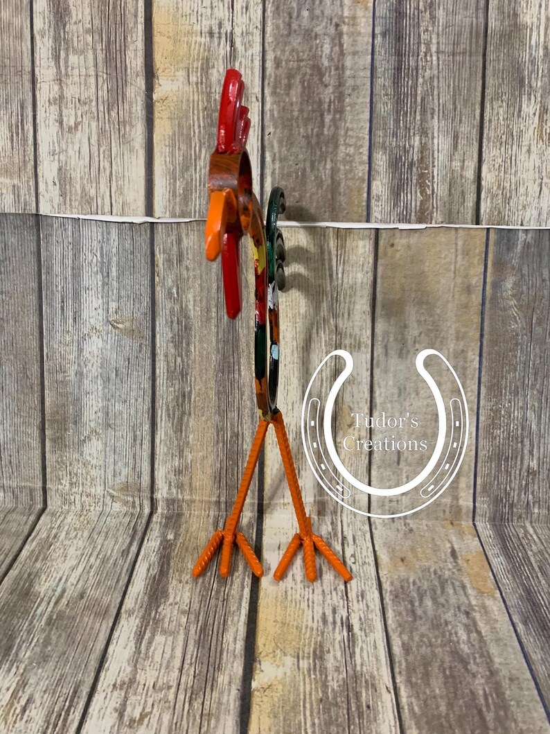 Horseshoe Rooster Chicken Horseshoe Art Horseshoe Decor Unique Etsy