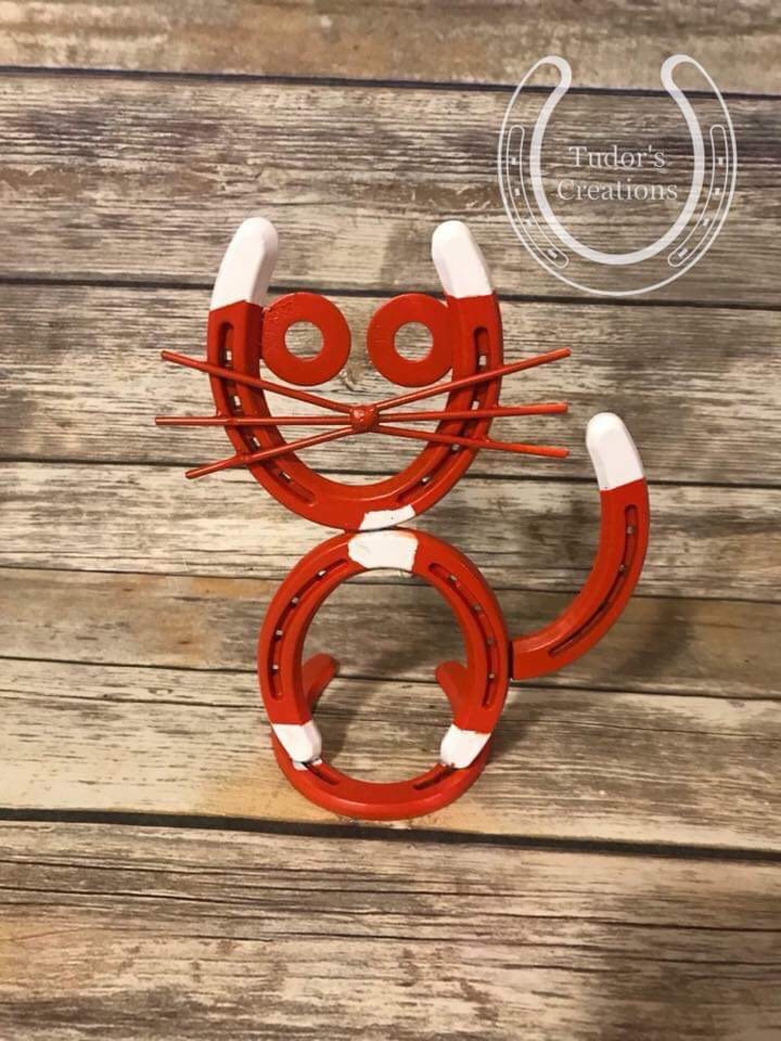 Horseshoe Cat Horseshoe Decor Horseshoe Art Home Decor Unique Etsy